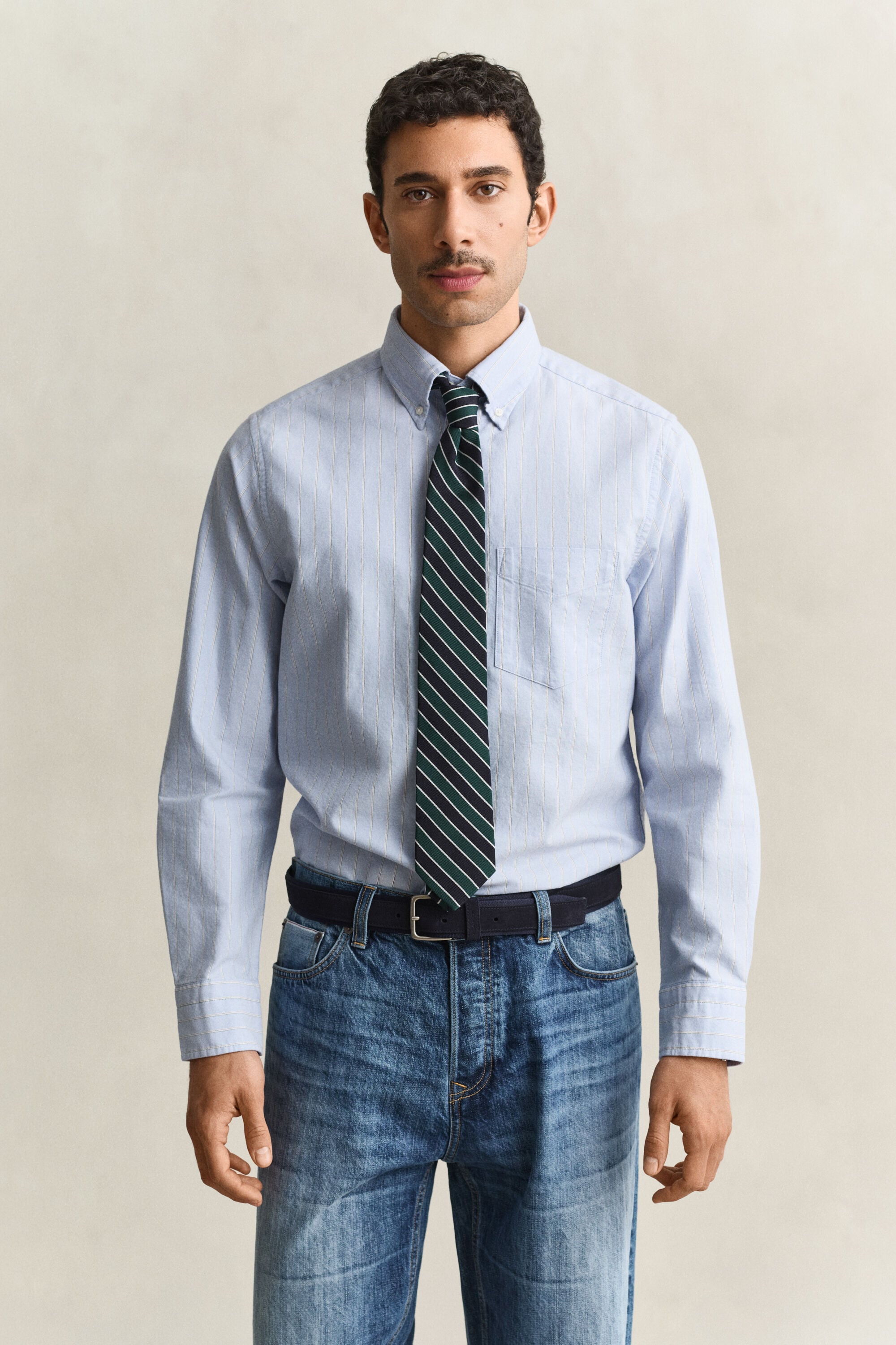 Chemise en coton Oxford à rayures Archive