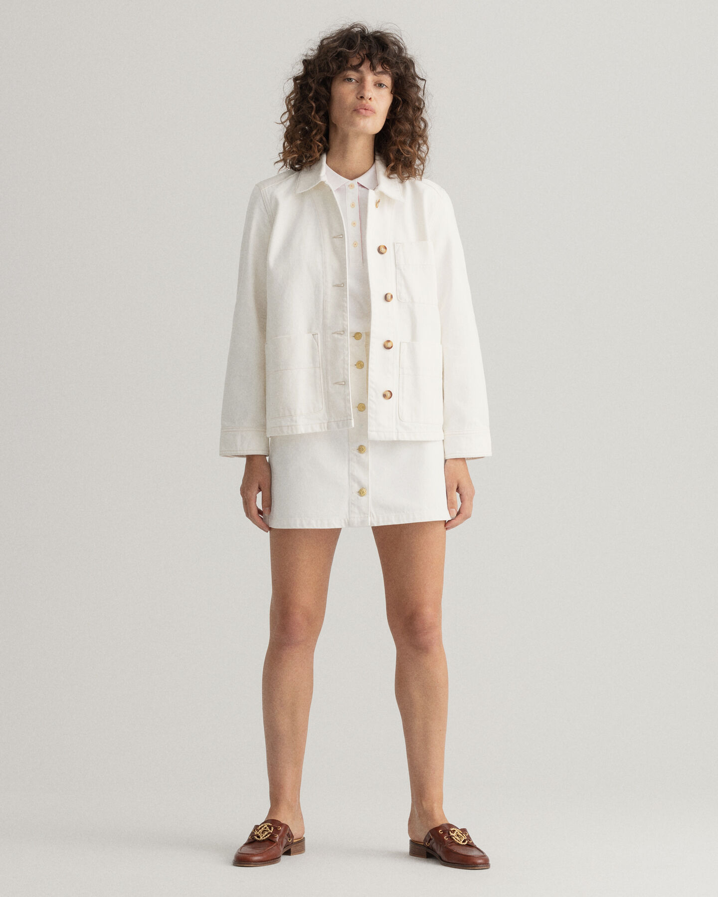 Piqu&eacute; poloshirt met contrasterende kraag