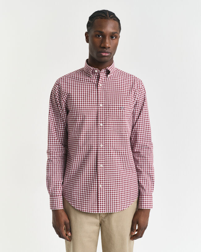 Regular Fit Classic hemd met Gingham-ruitje van poplin