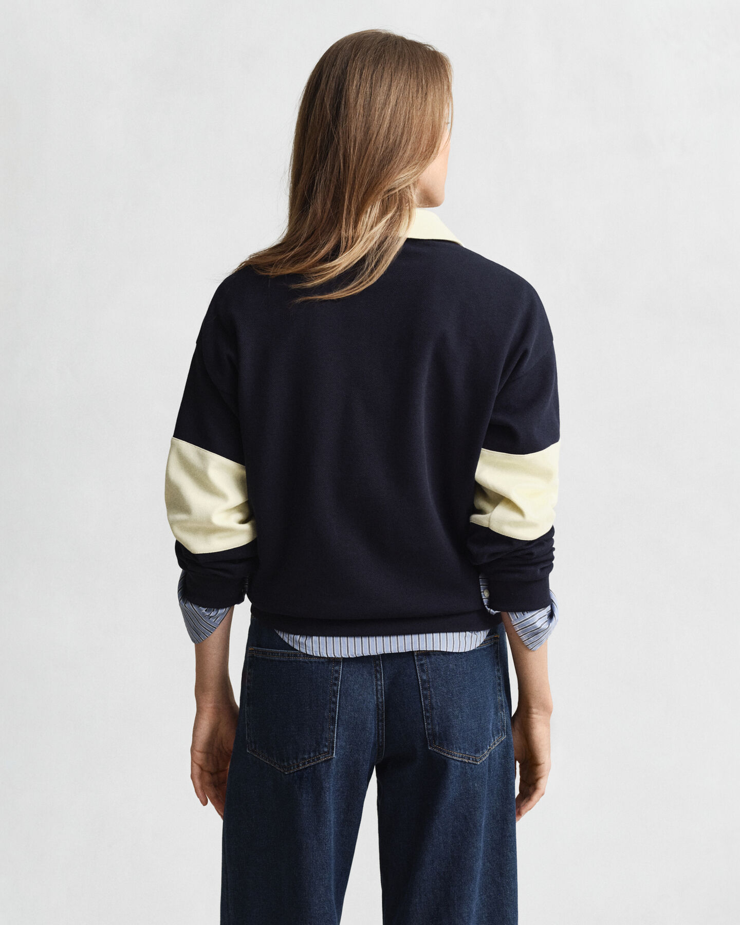 Rugger en piqué texturé à colour-block