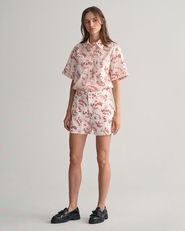 Short met tekstprint