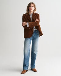 Veste blazer regular fit en velours côtelé