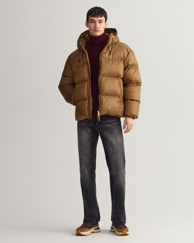 Glanzend gewatteerd jack