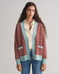 Cardigan &agrave; chevrons multicolores