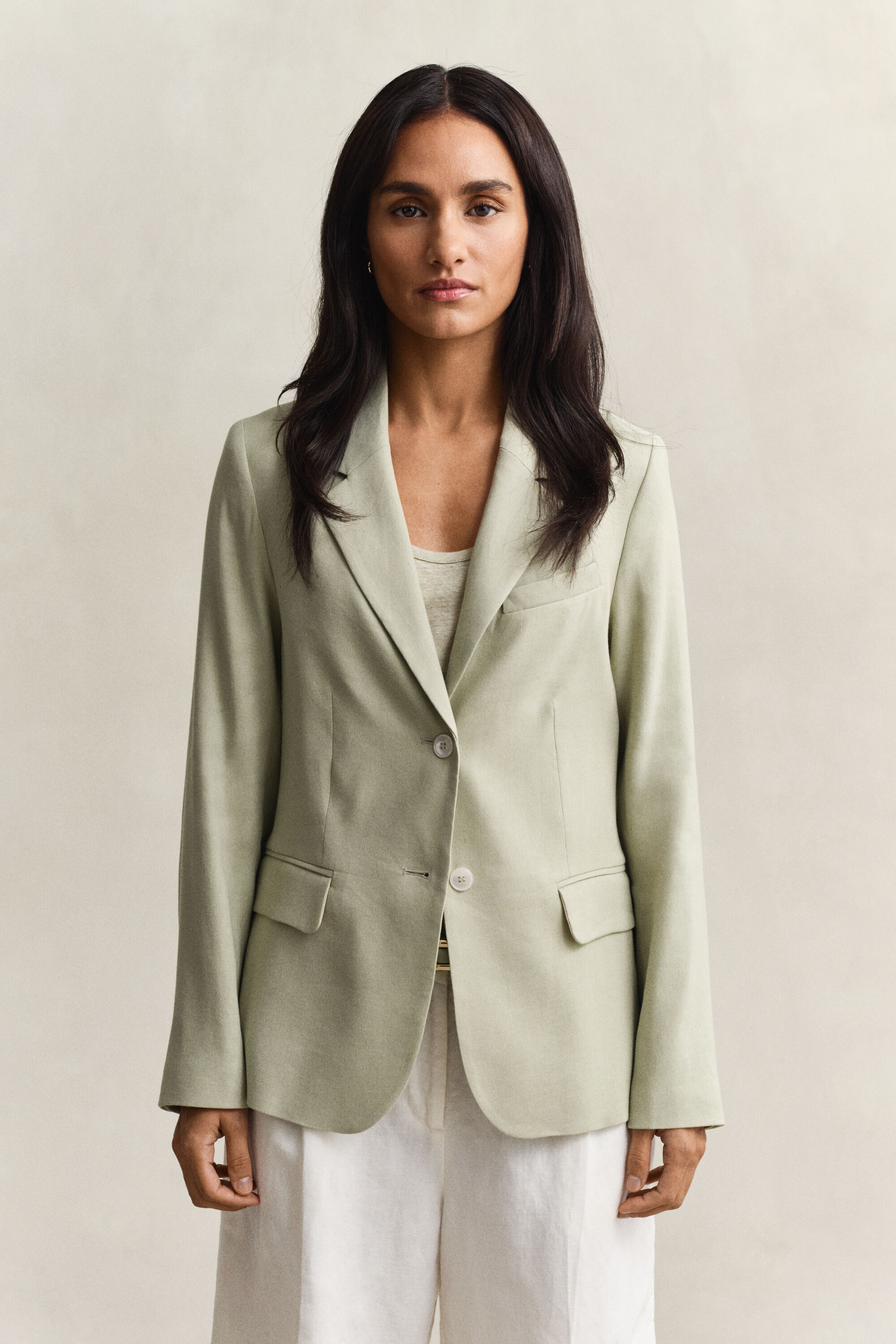 Veste blazer en lin stretch