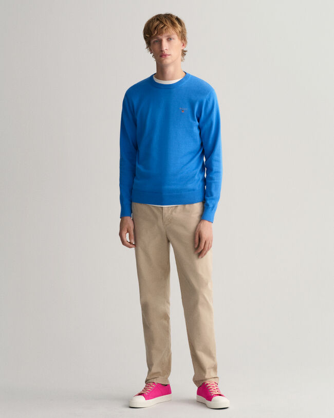 Classic katoenen trui met ronde hals