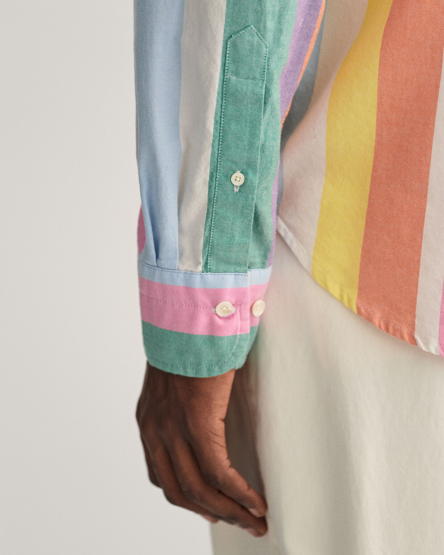 Regular Fit Oxford-overhemd met veelkleurige strepen