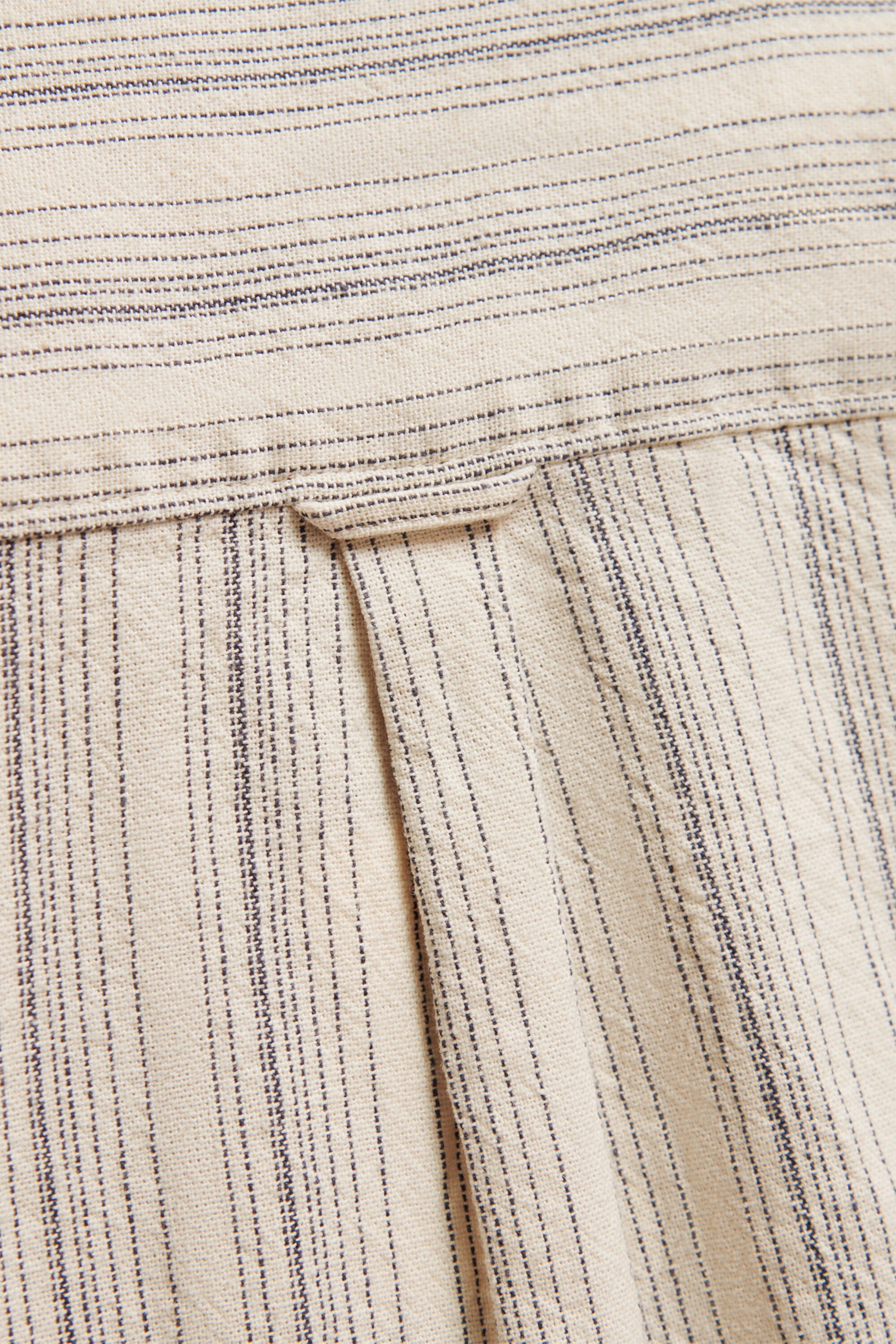 Chemise en lin mélangé à rayures Ado Garçon