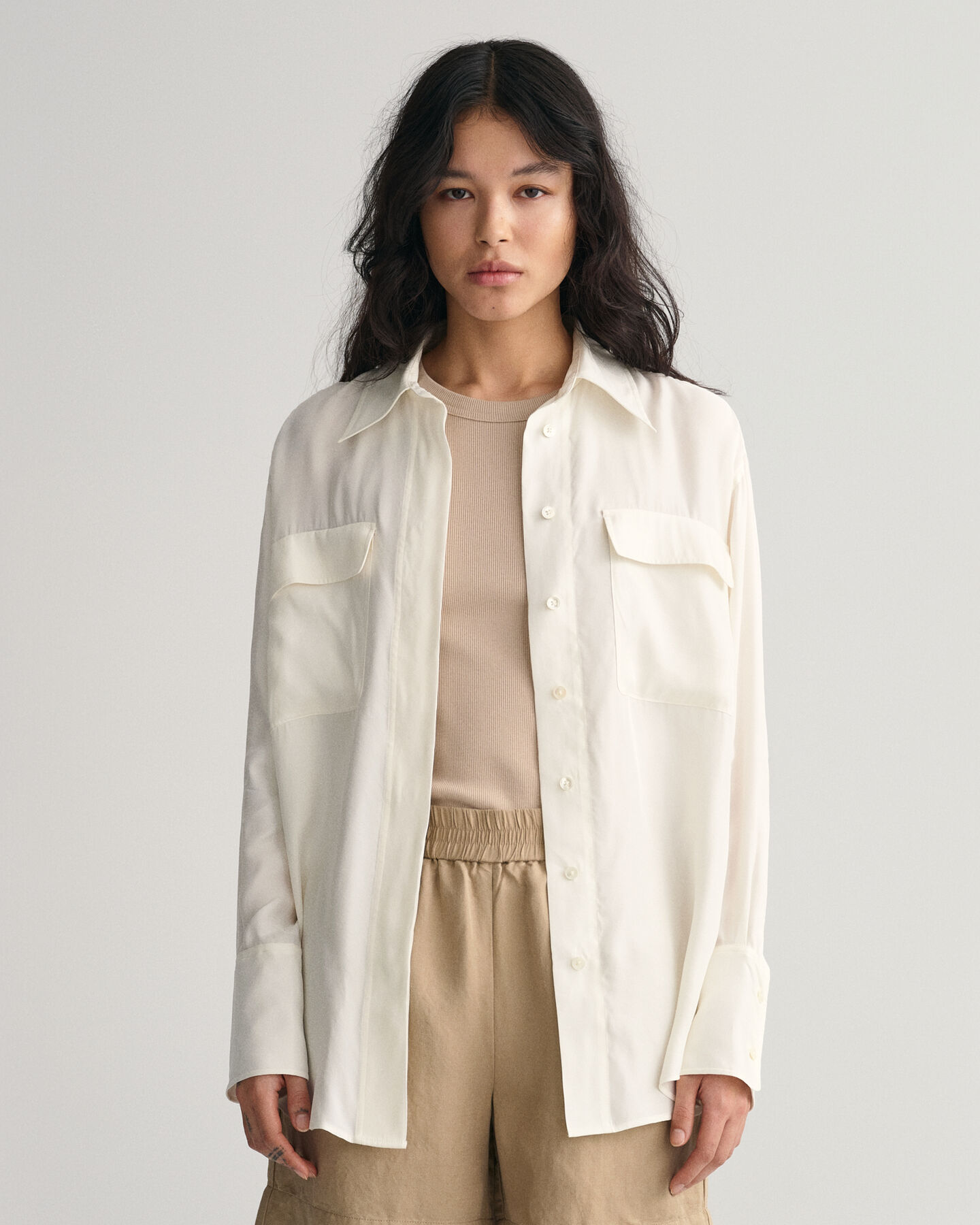 Relaxed Fit hemd met klepzakken