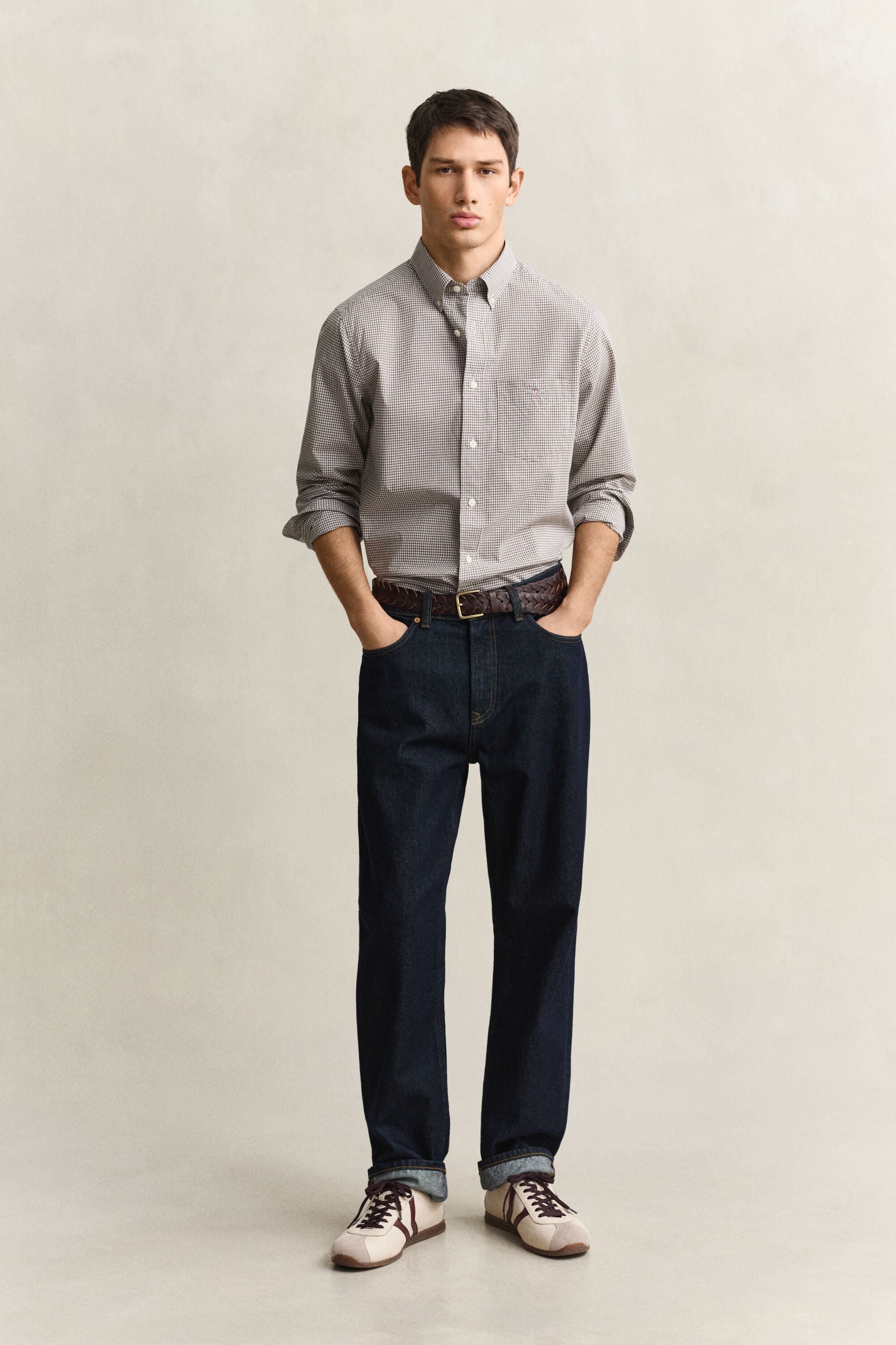 Chemise vichy en popeline classique