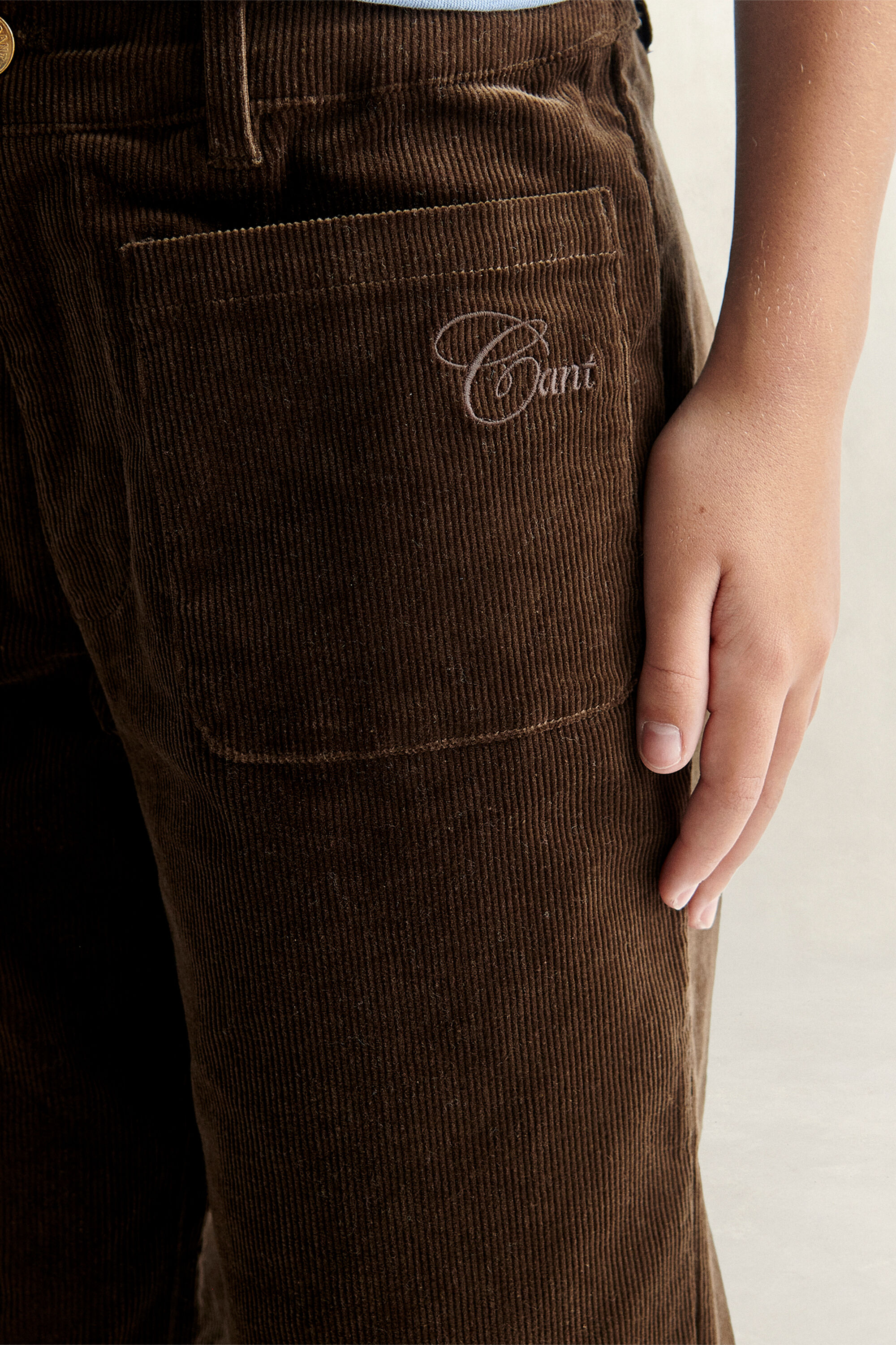 Pantalon en velours côtelé Ado Fille