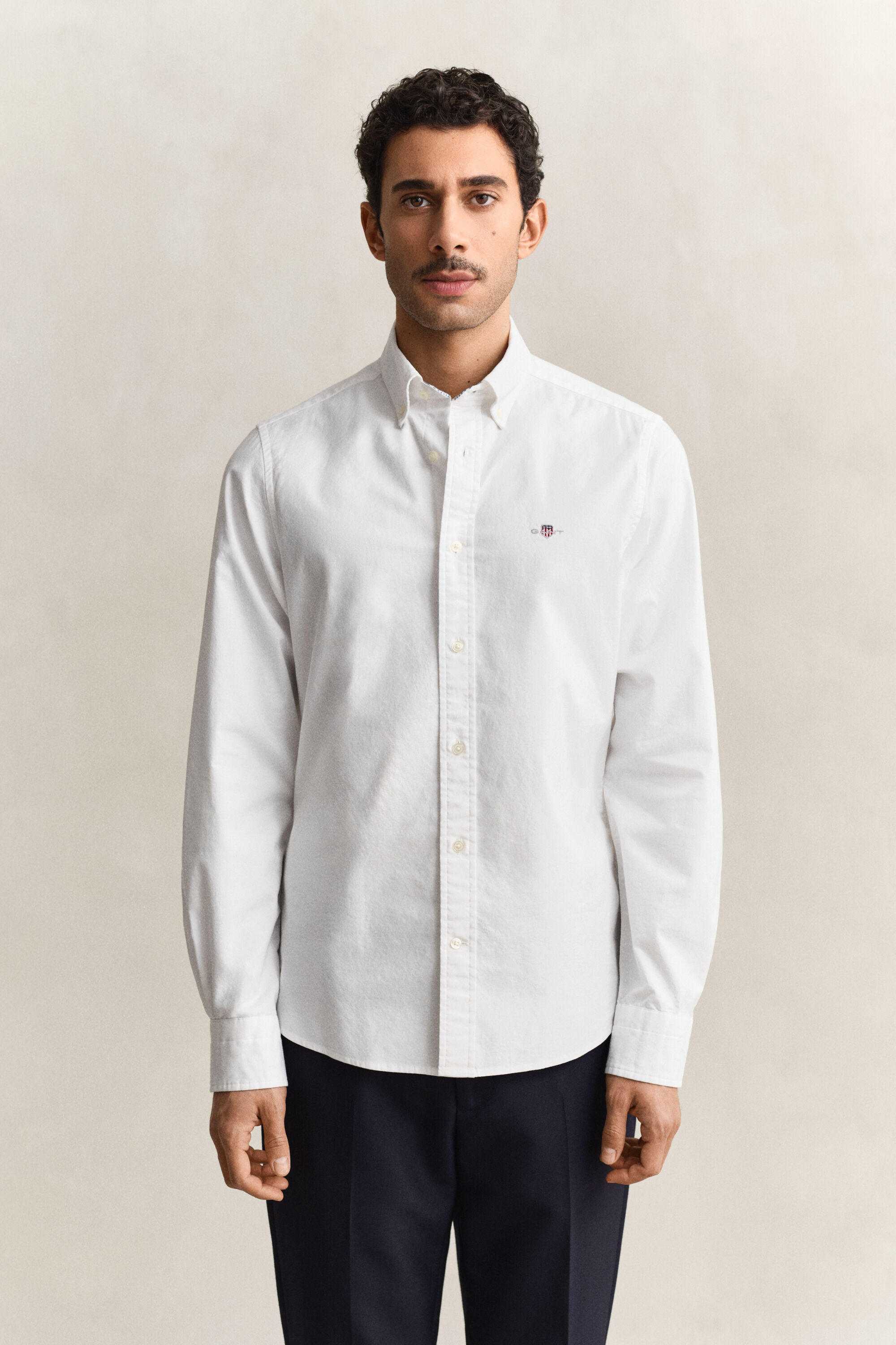 Chemise coupe slim en coton Oxford stretch