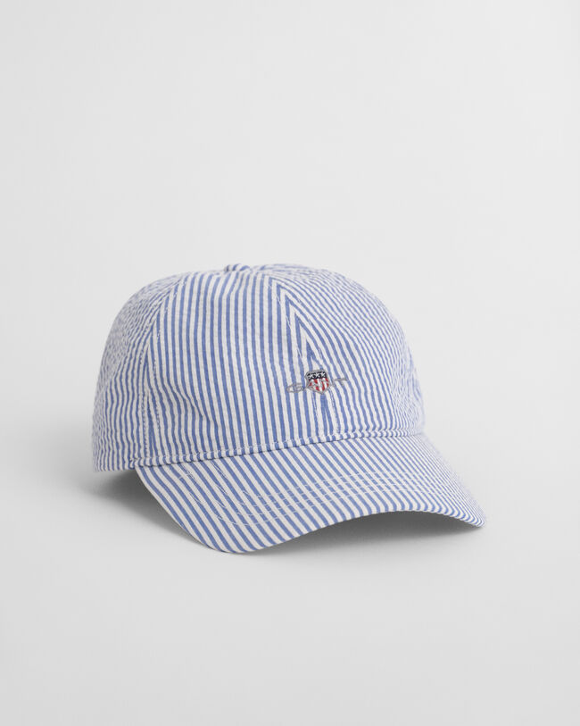 Casquette à rayures en seersucker