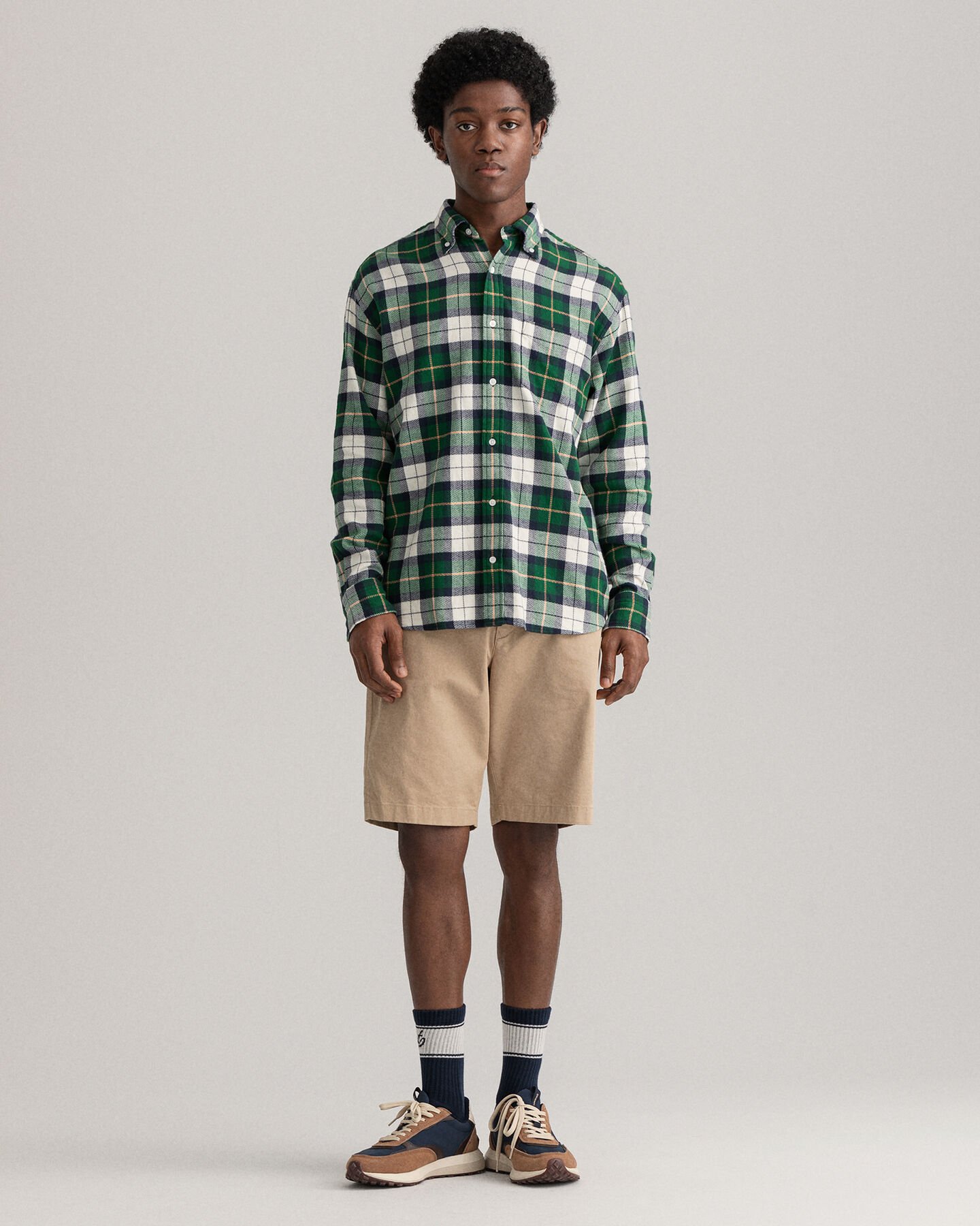 Relaxed Fit Texture hemd met ruitje