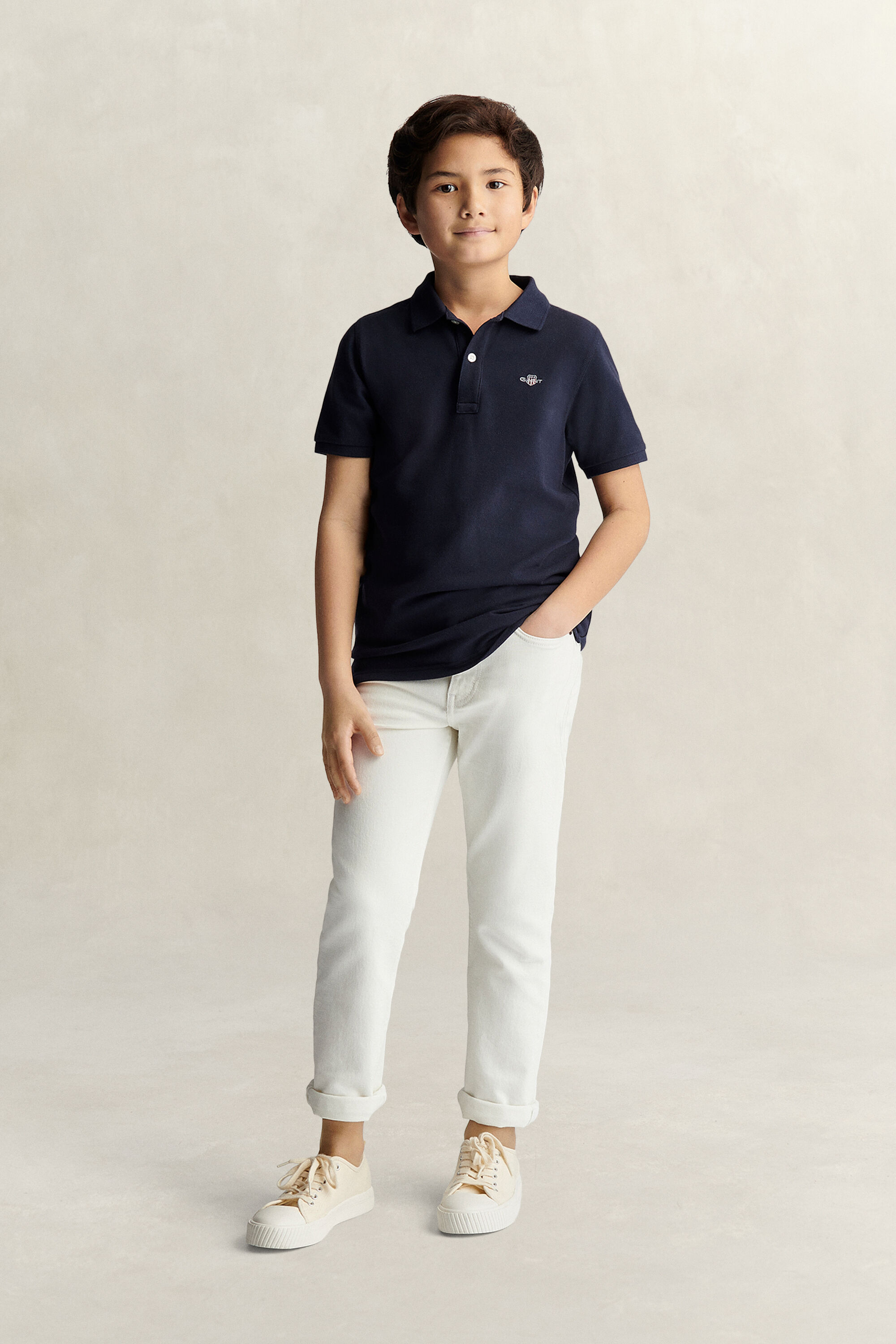 Teens Shield piqué poloshirt