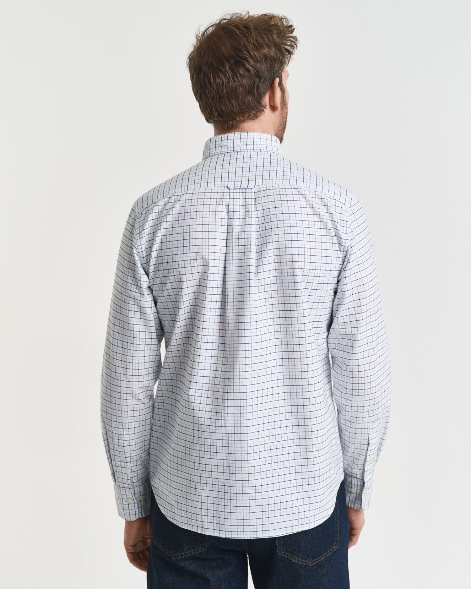 Chemise coupe regular en coton Oxford classique Tattersall