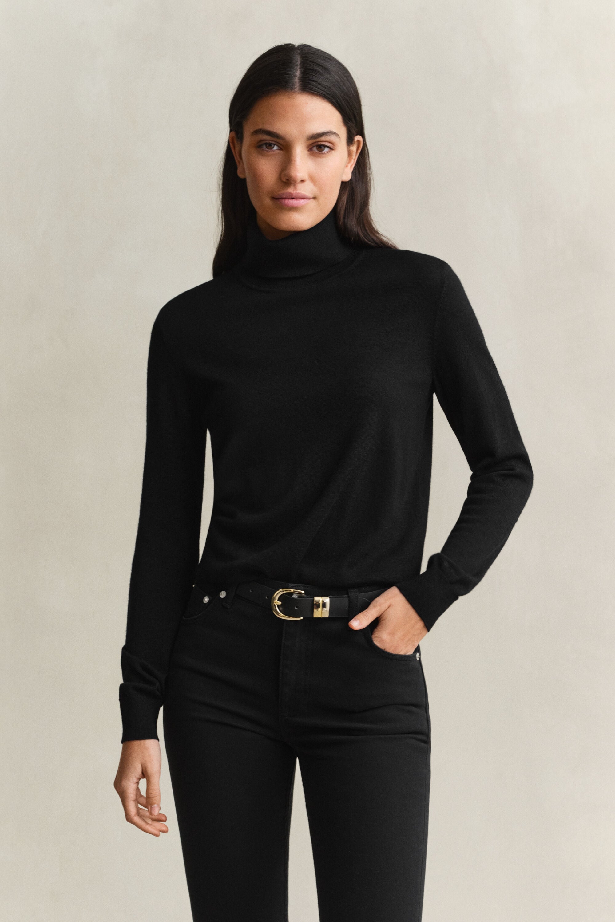 Pull col roulé en laine mérinos extrafine