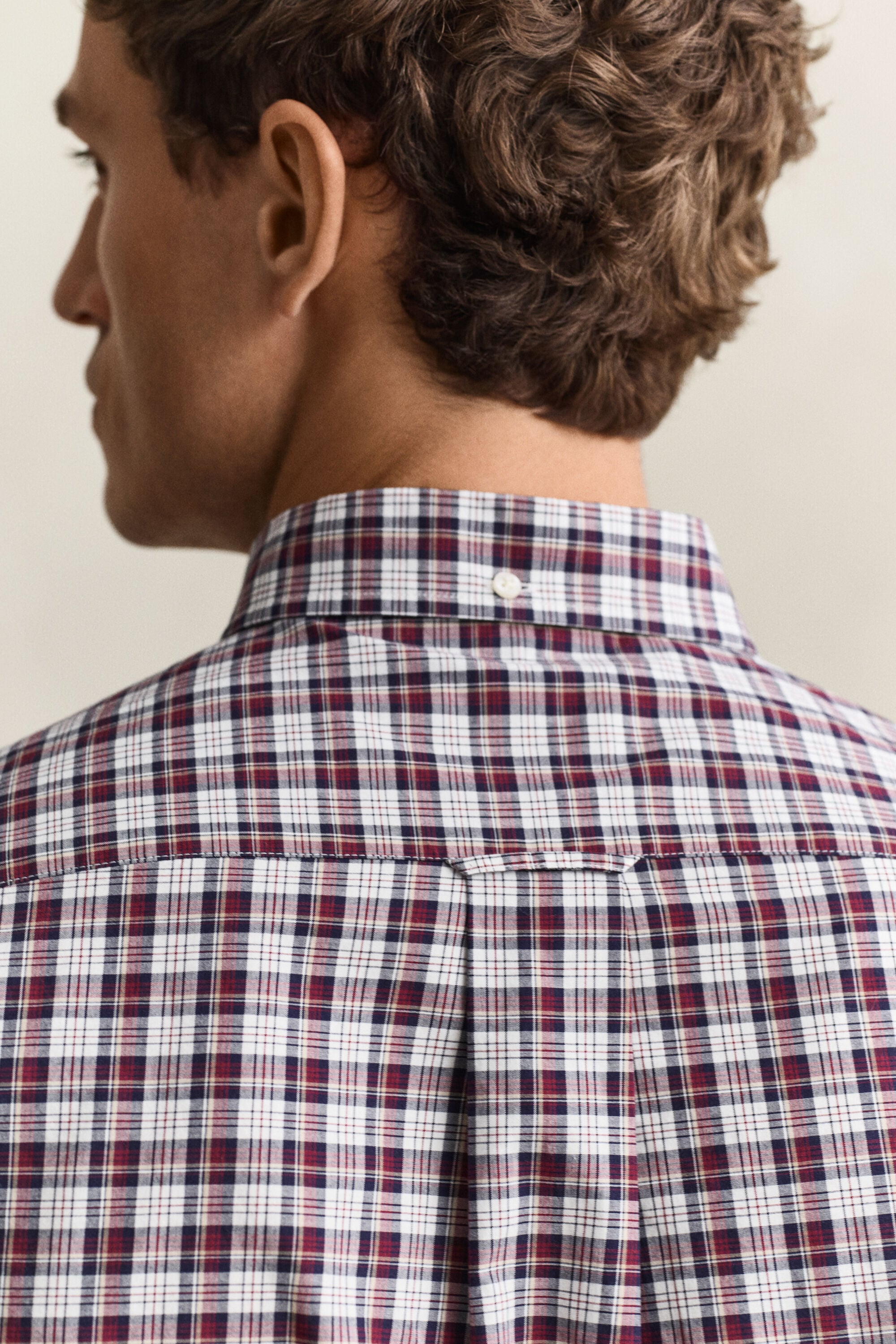 Geruit poplin hemd