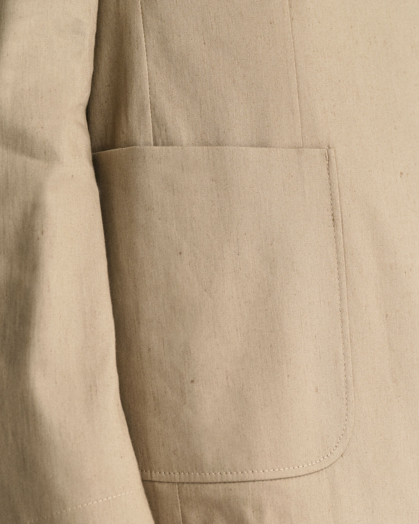 Slim Fit kostuumblazer van katoen en linnen