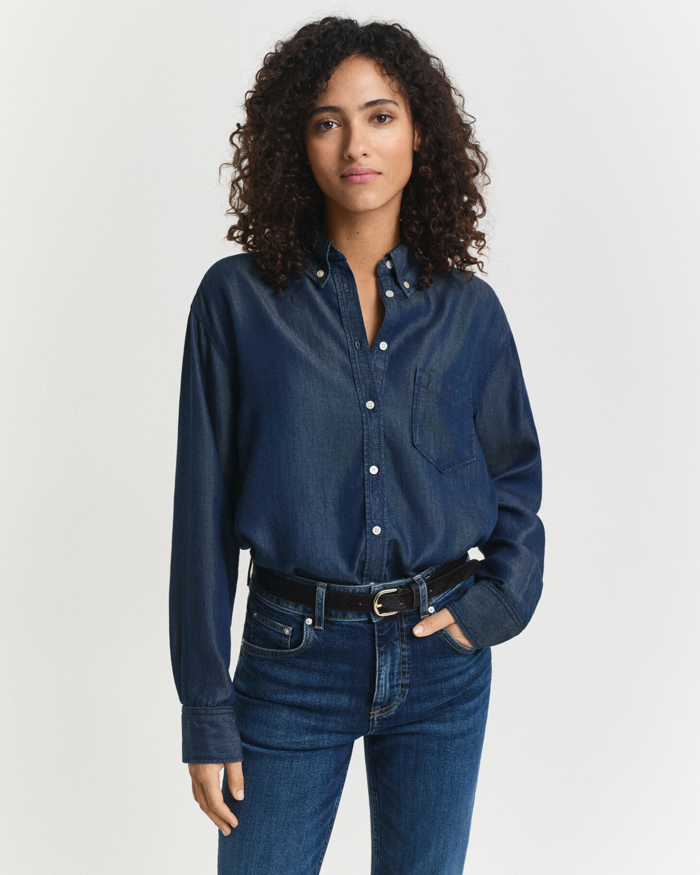 Relaxed Fit indigo hemd