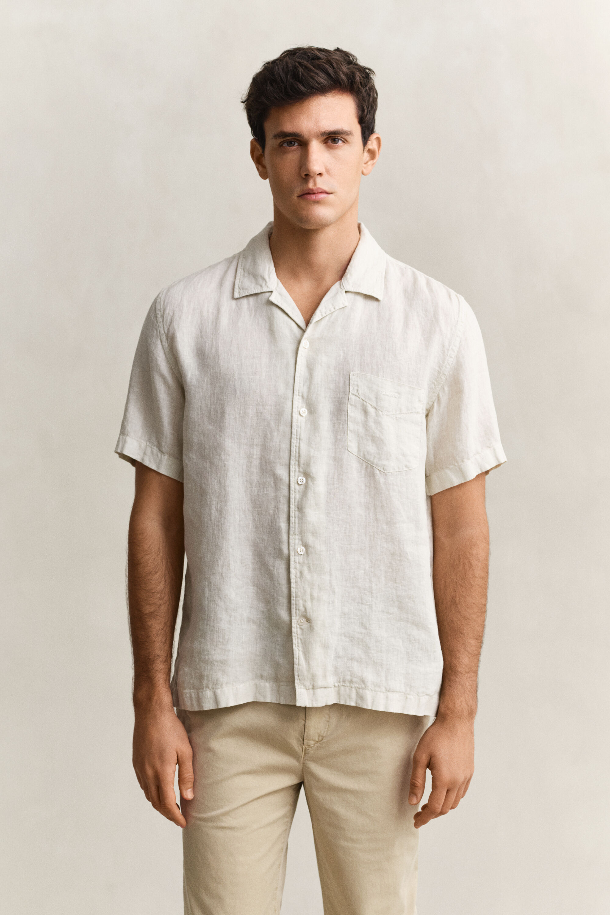 Chemise à manches courtes en lin
