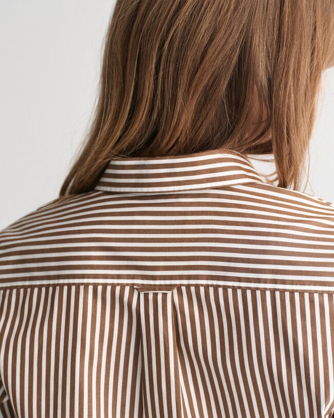 Regular Fit Classic hemd met strepen van poplin