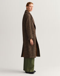 Overjas met visgraatmotief