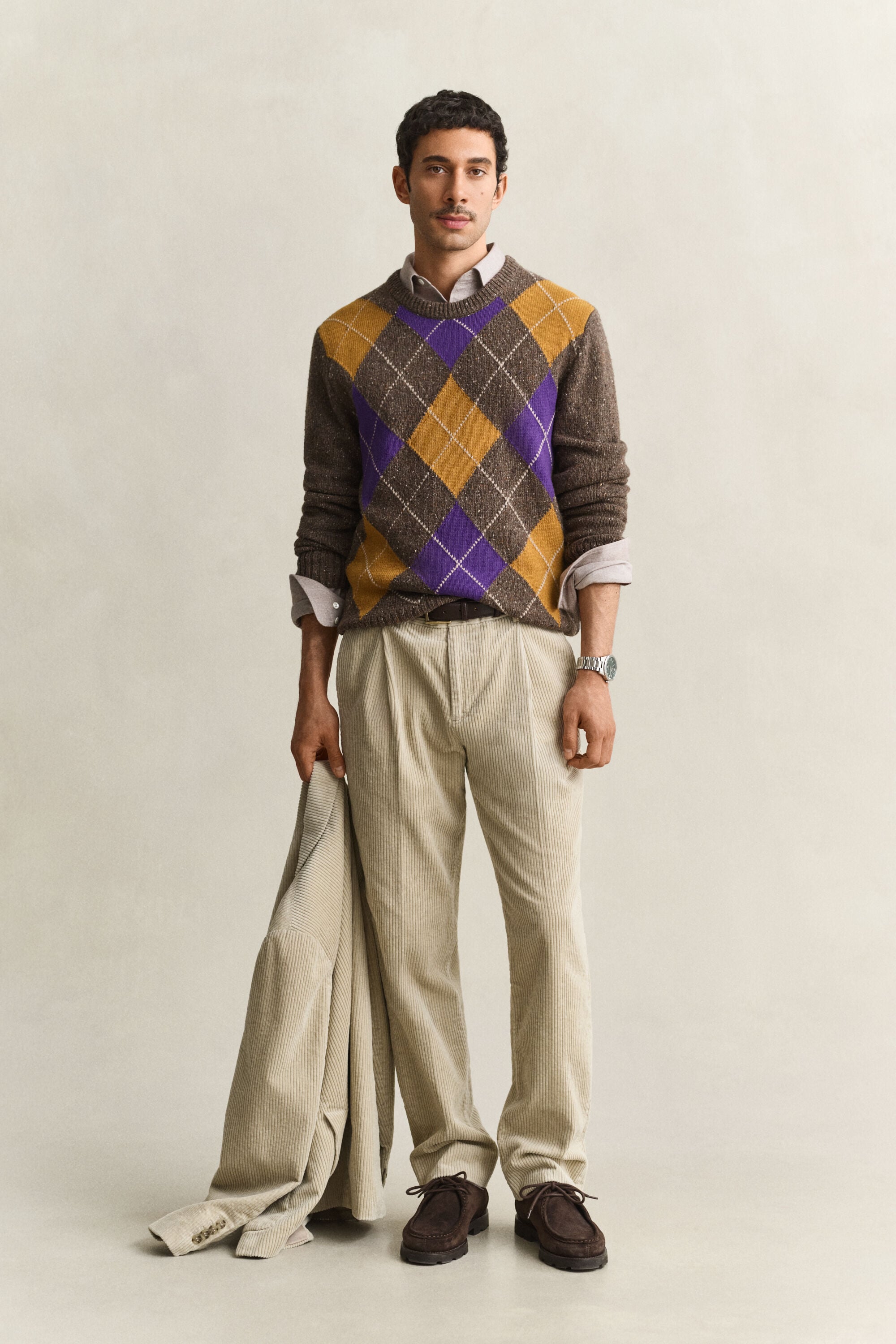 Corduroy kostuumbroek