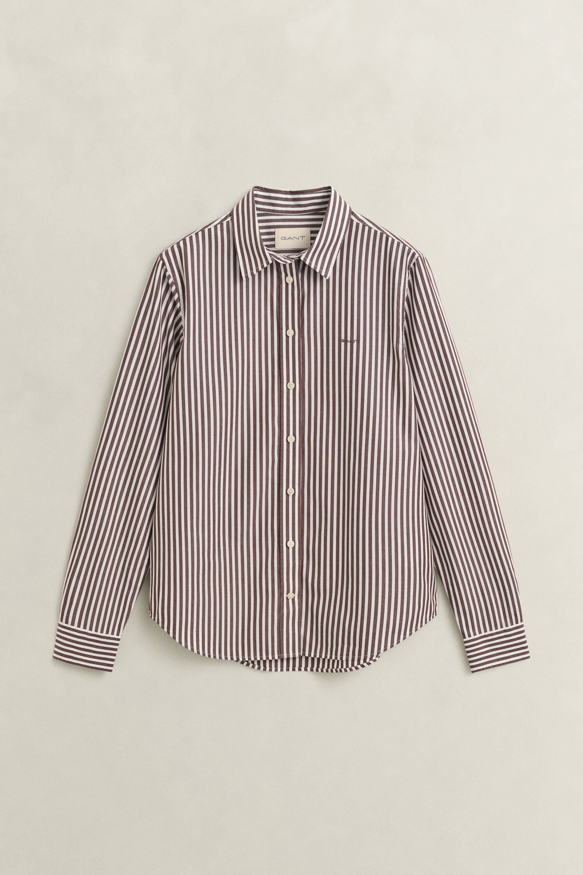 Classic Regular gestreept poplin hemd