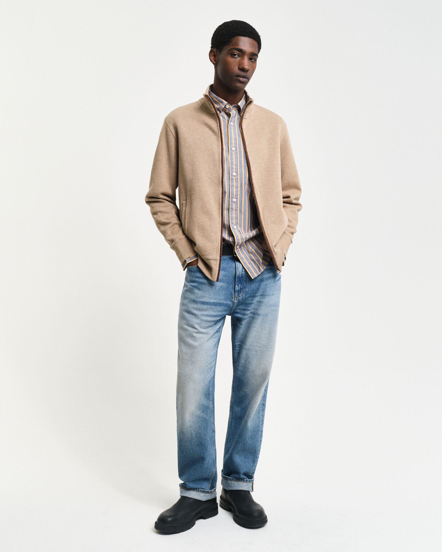 Sacker Rib vest met ritssluiting