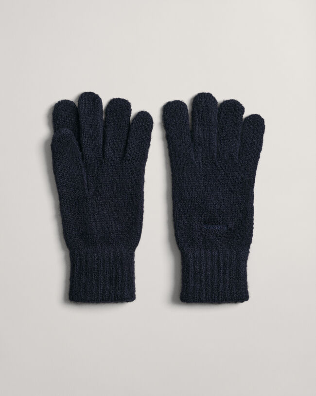 Gants doux en maille côtelée
