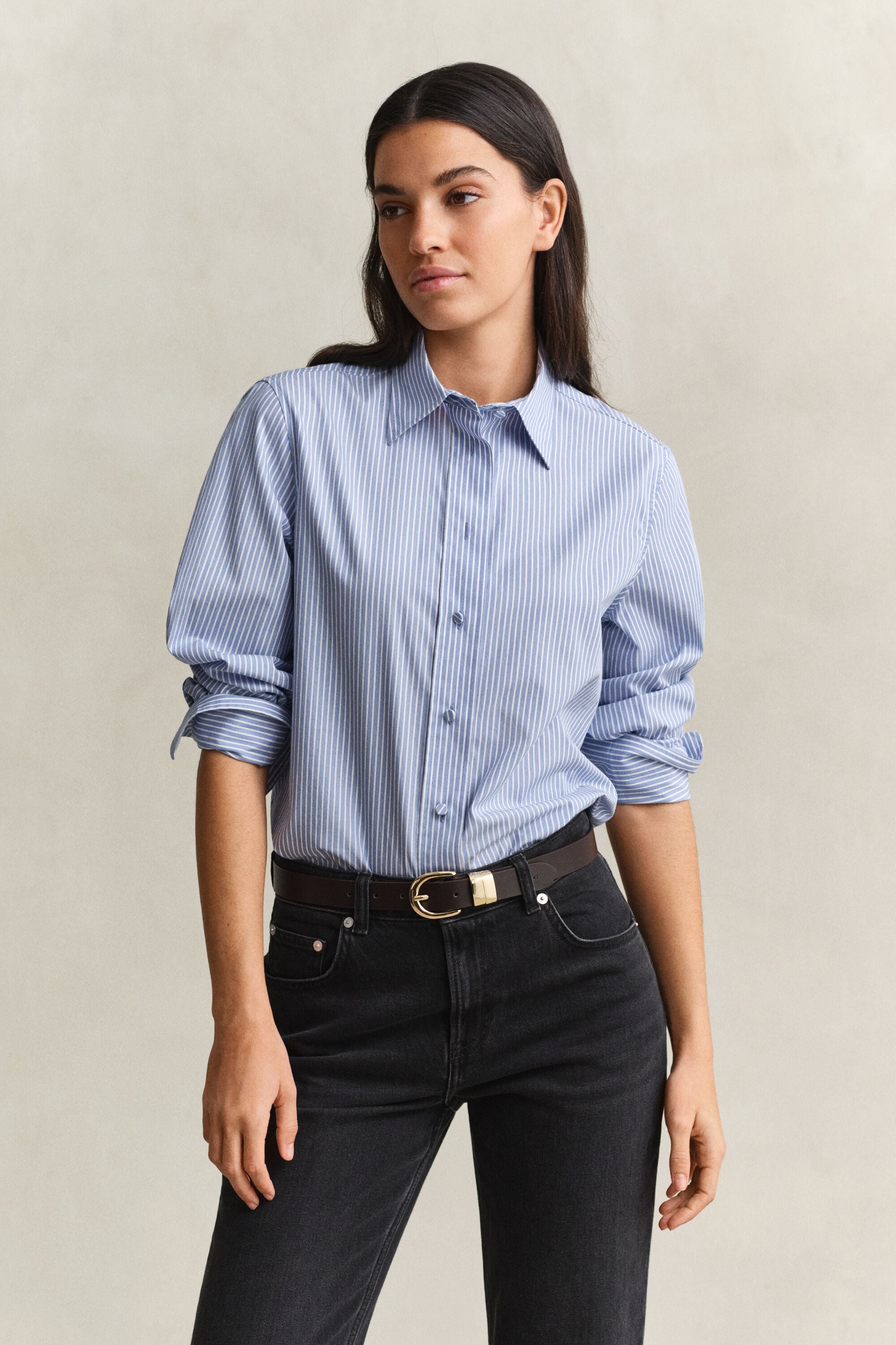 Chemise rayée avec empiècement