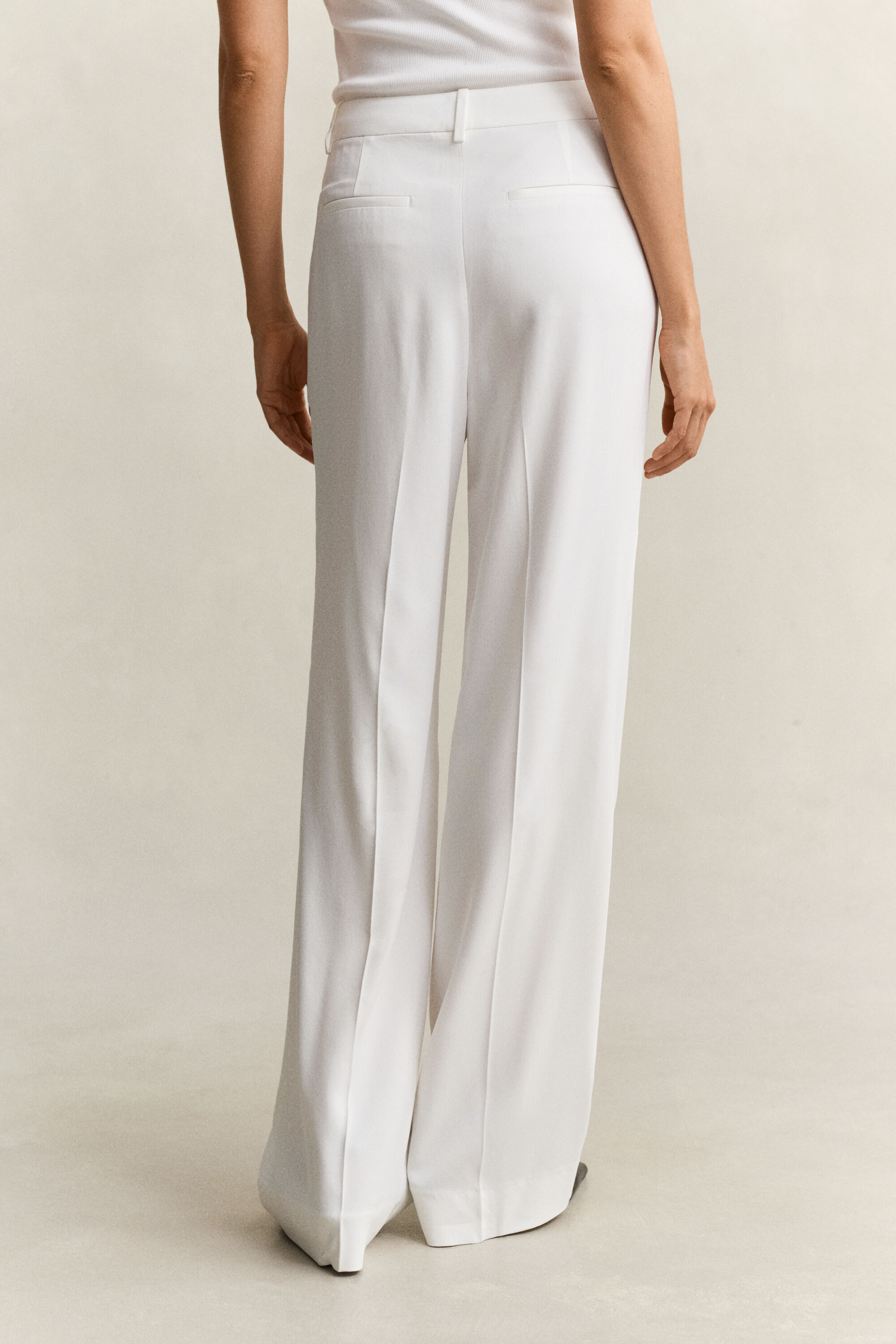 Geklede broek van crêpe