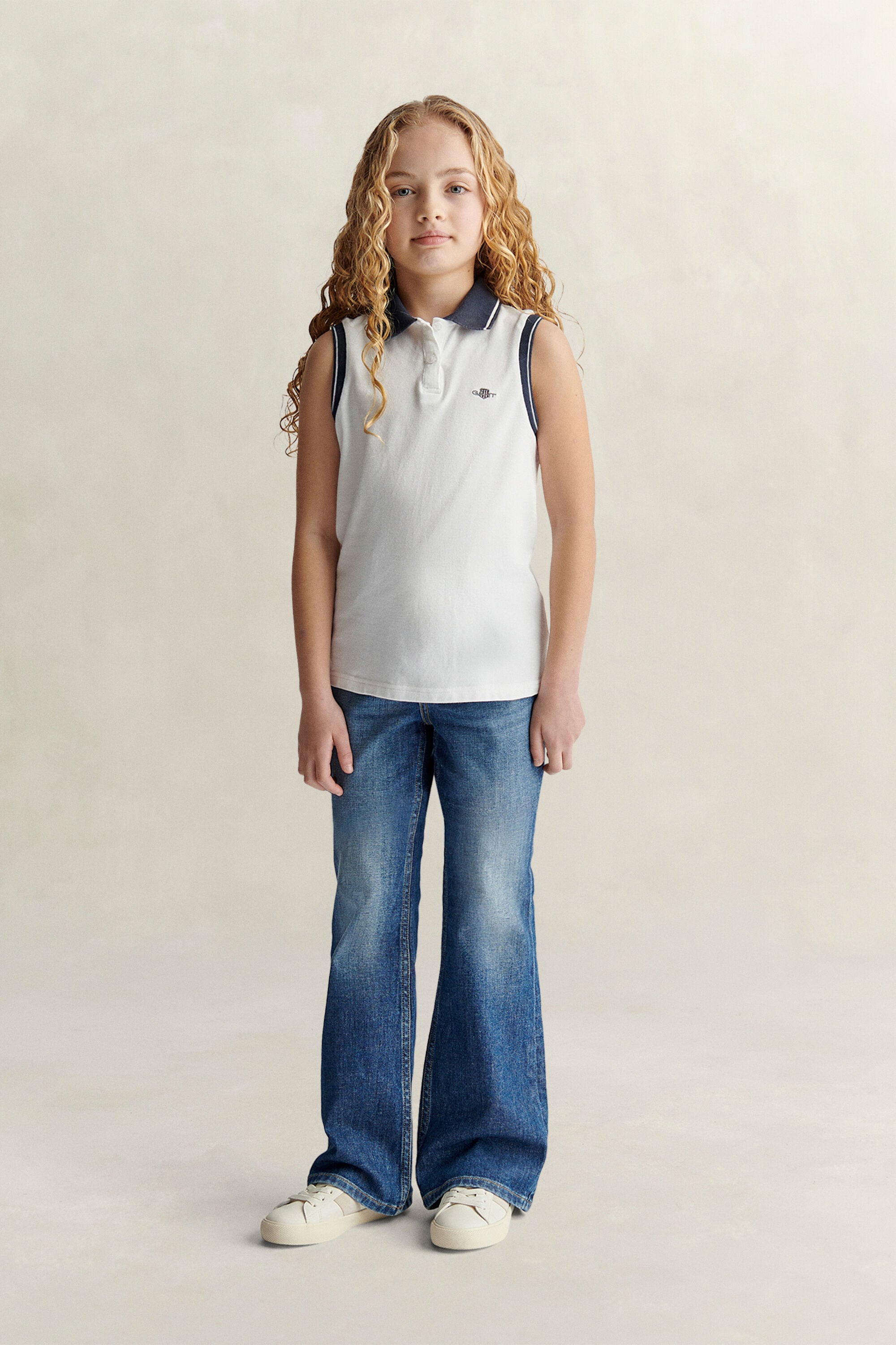 Teen Girls mouwloos poloshirt
