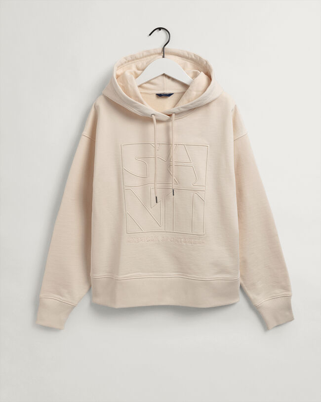 Tonal geborduurde Quadrat hoodie