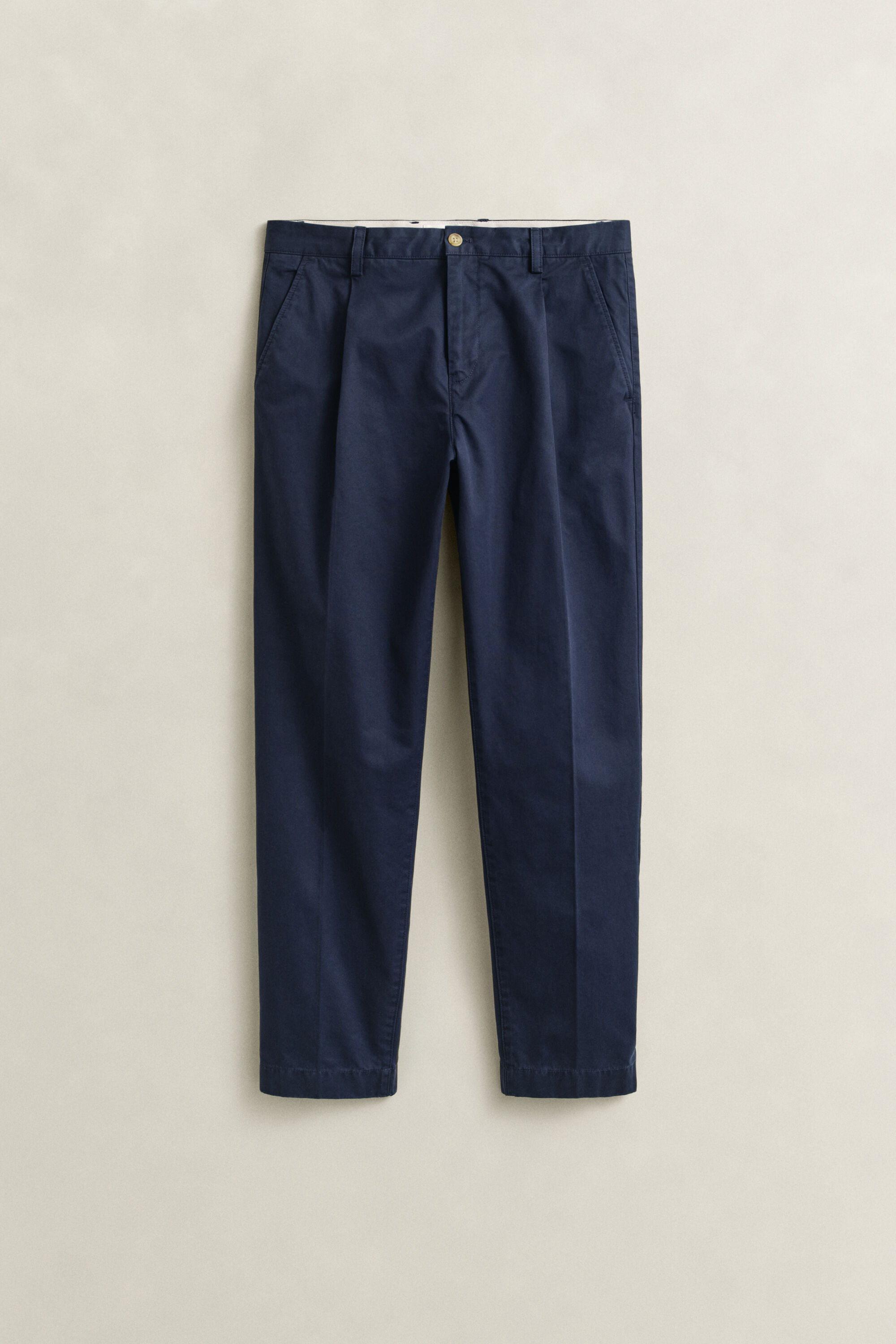 Pantalon chino coupe regular en sergé de coton