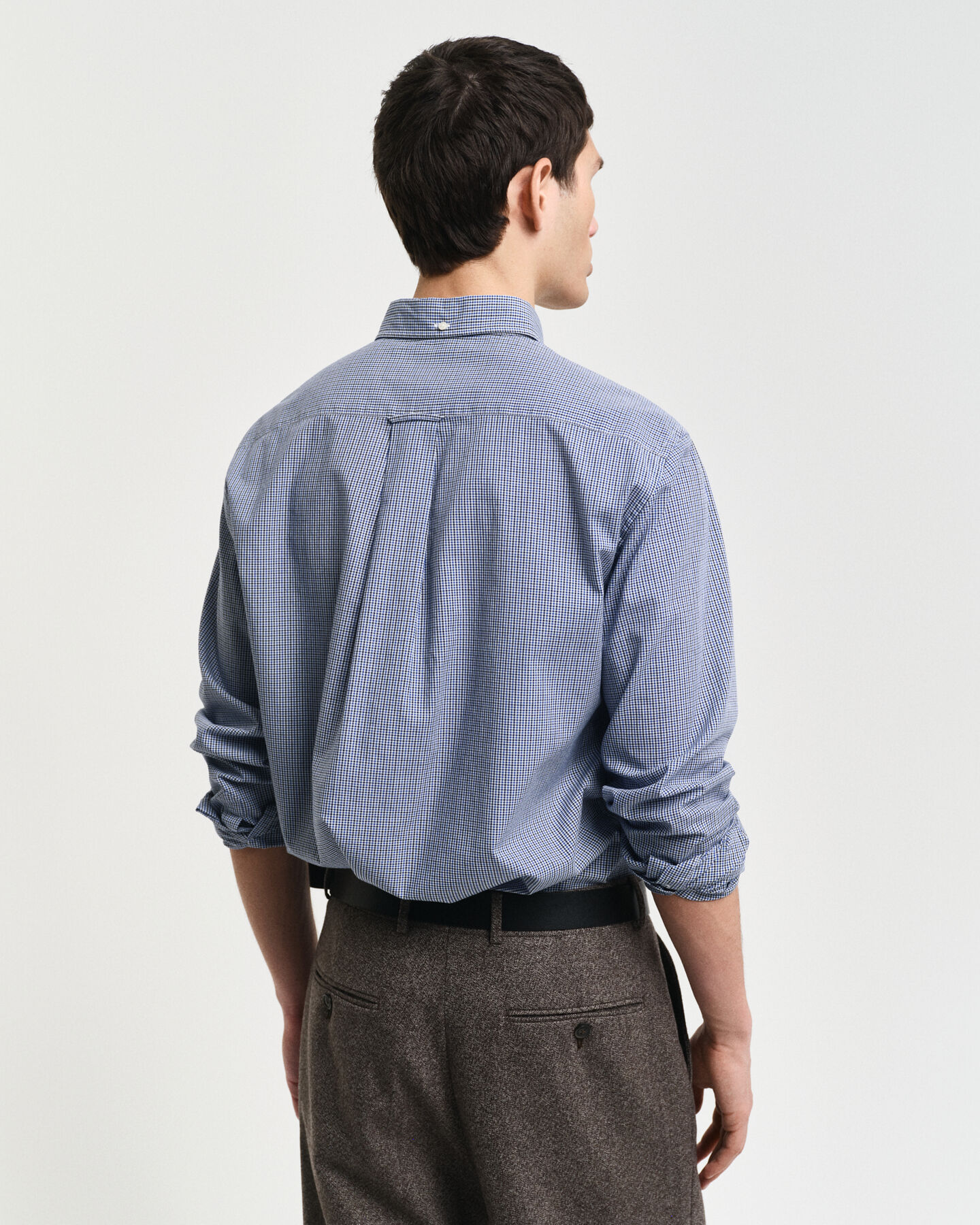 Regular Fit poplin hemd met Gingham-ruitje