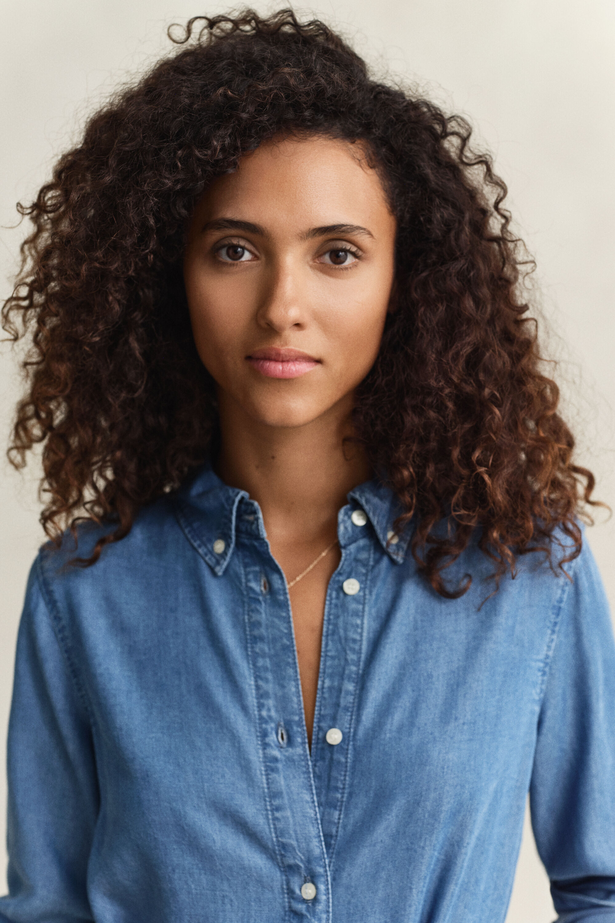 Robe-chemise en chambray