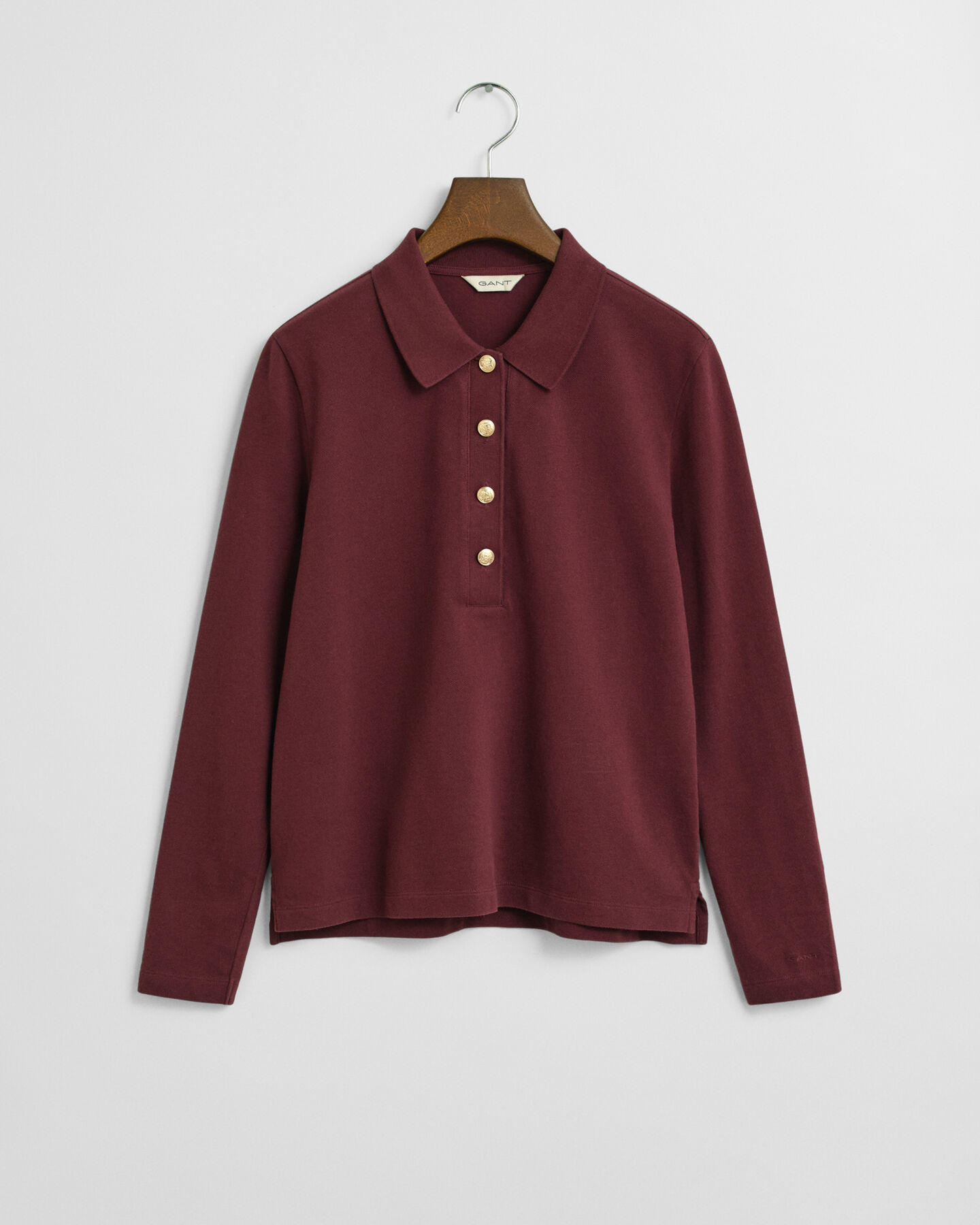 Piqué poloshirt met lange mouwen