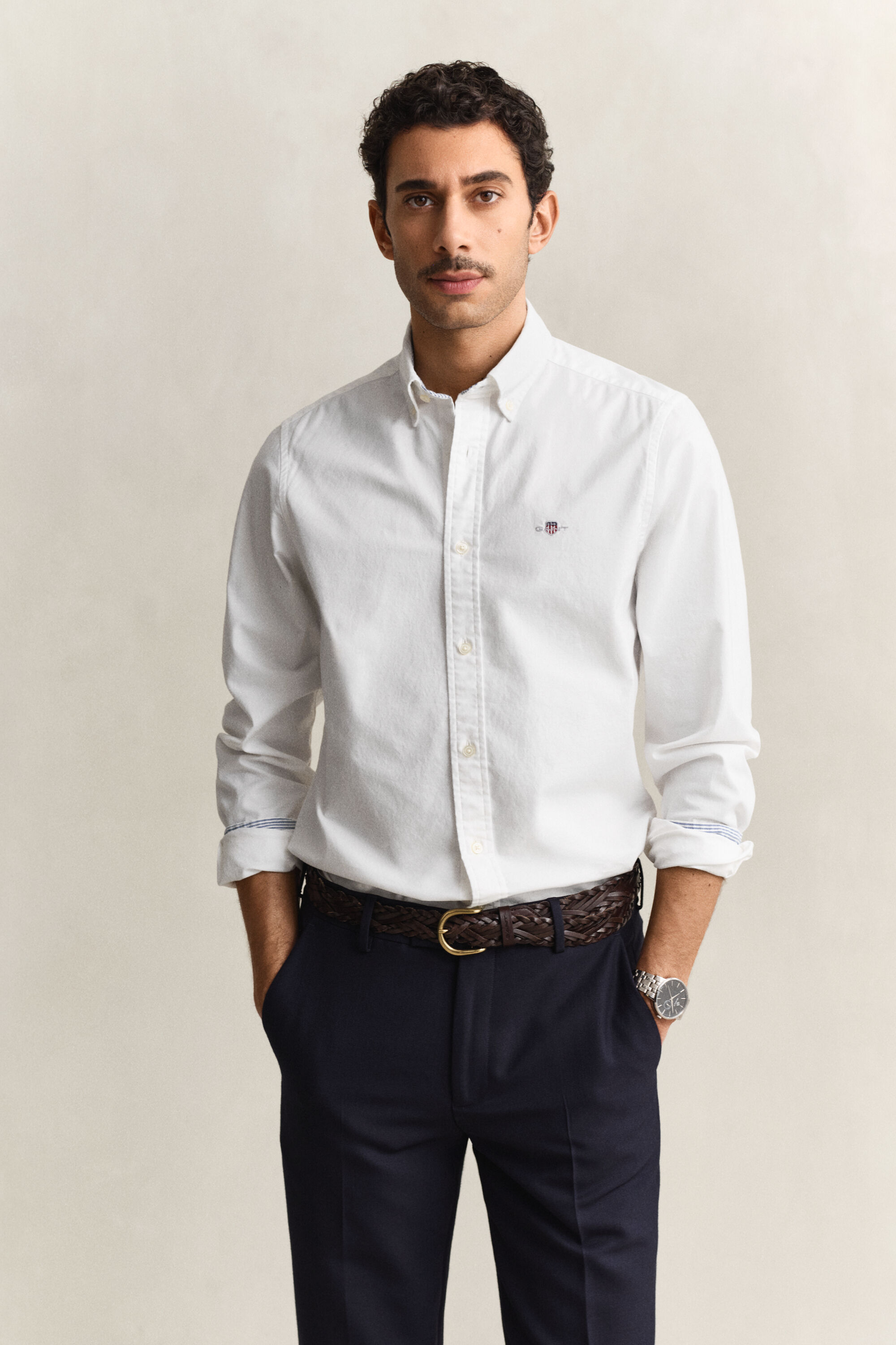 Slim Fit Oxford-hemd met stretch