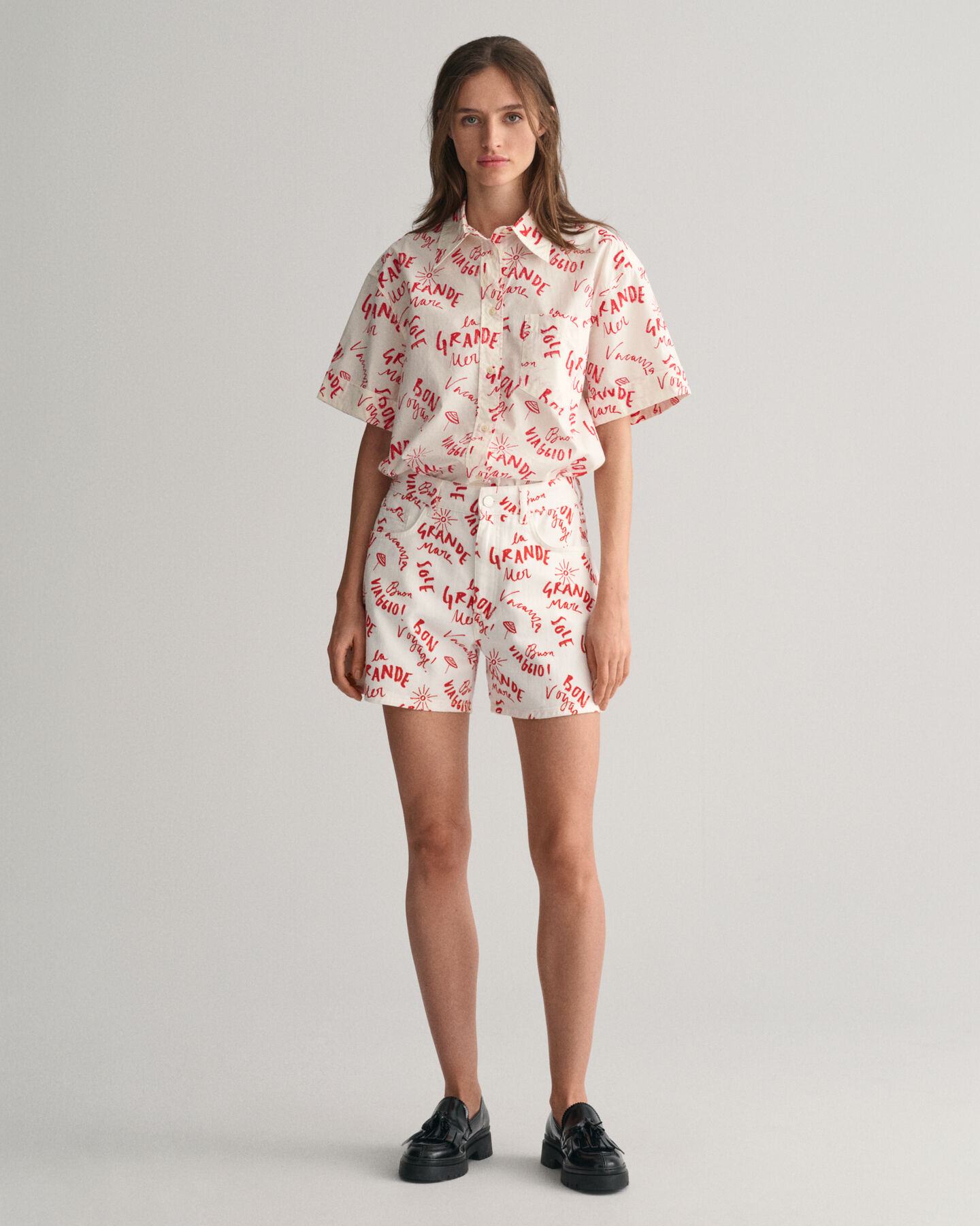 Short met tekstprint