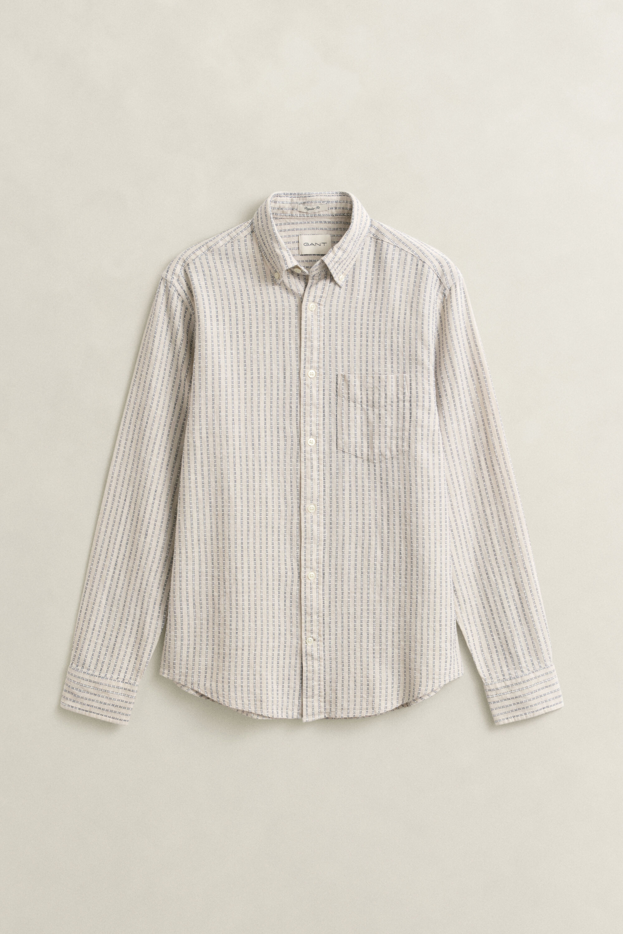 Chemise en lin mélangé à rayures