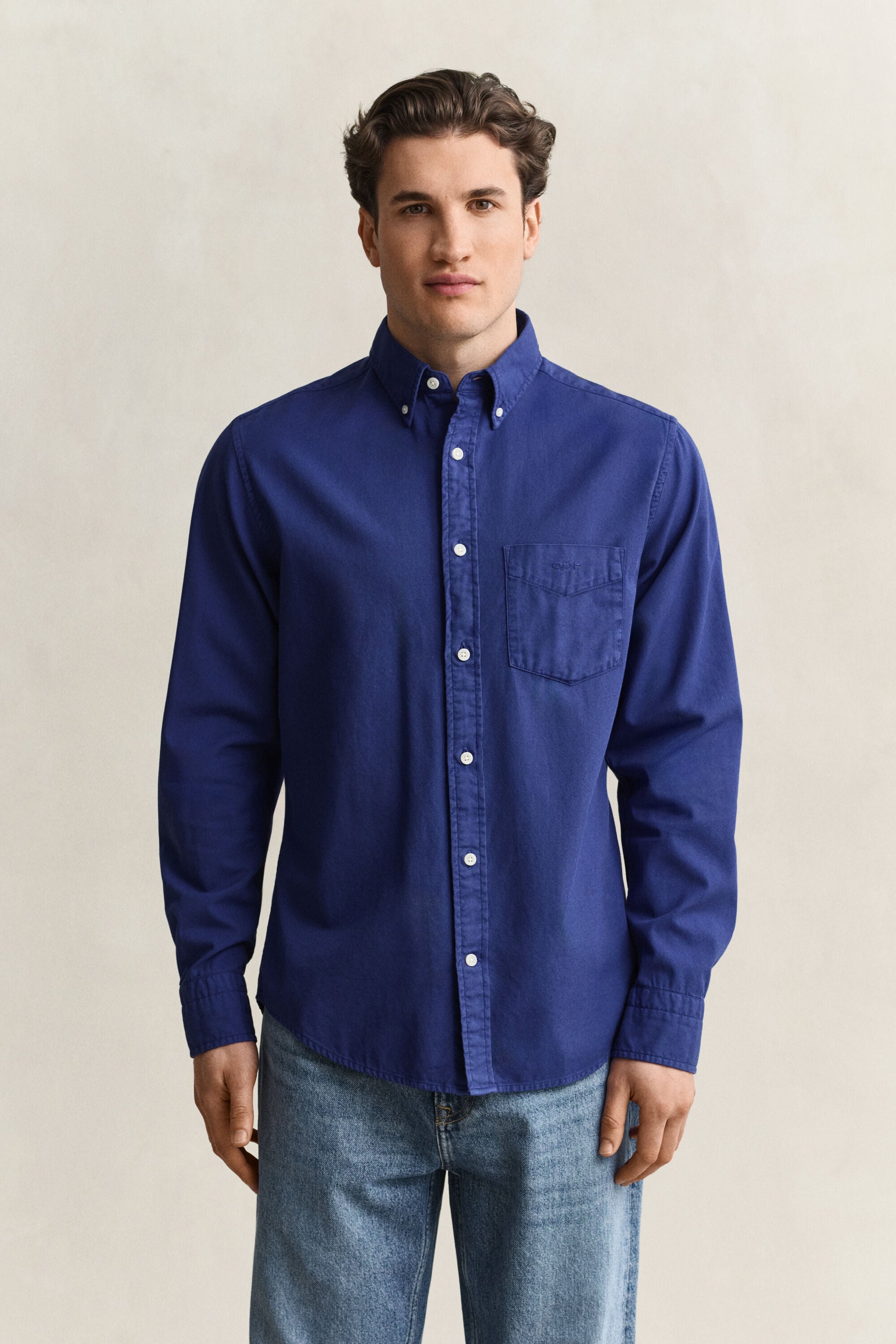 Chemise coupe regular en sergé