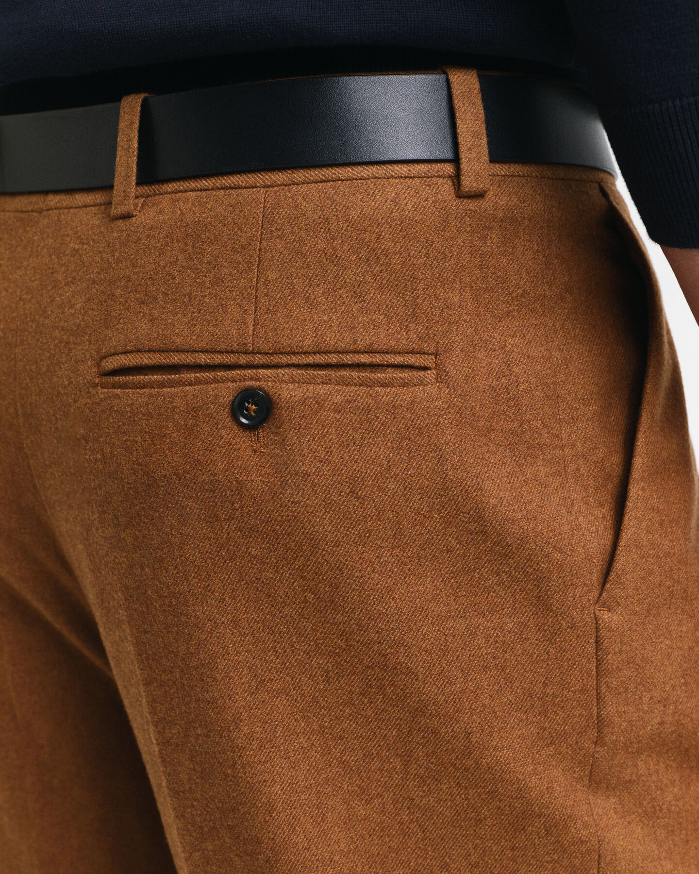 Pantalon de costume relaxed fit en flanelle de laine