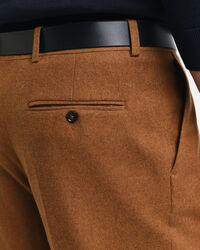 Pantalon de costume relaxed fit en flanelle de laine