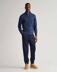 Casual katoenen trui met korte rits