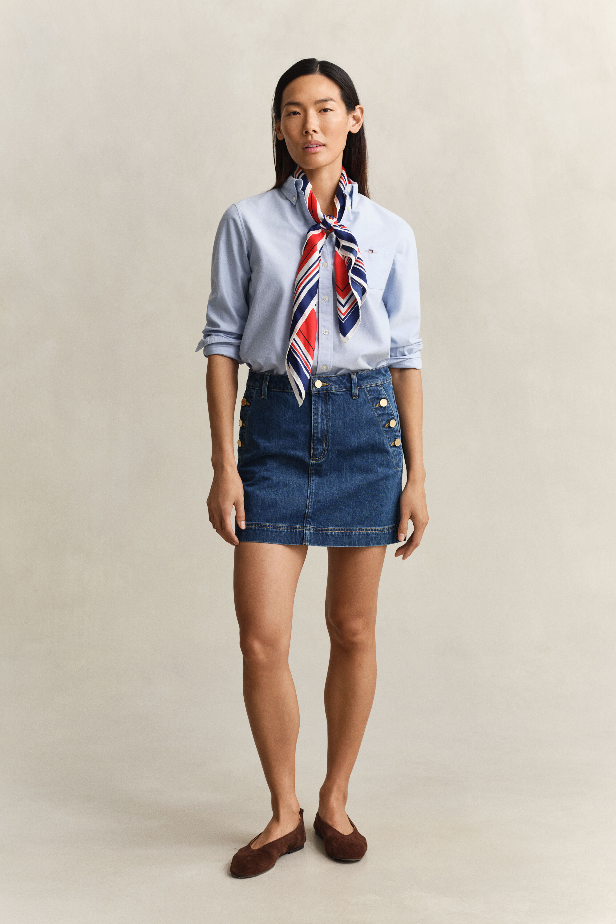 Chemise coupe regular en coton Oxford classique