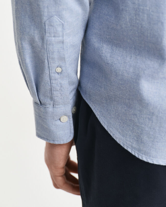 Regular Fit gemêleerd flanellen hemd