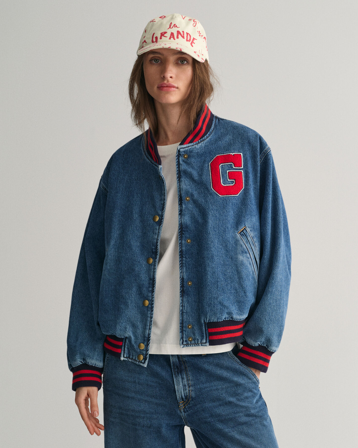 Veste en denim Varsity