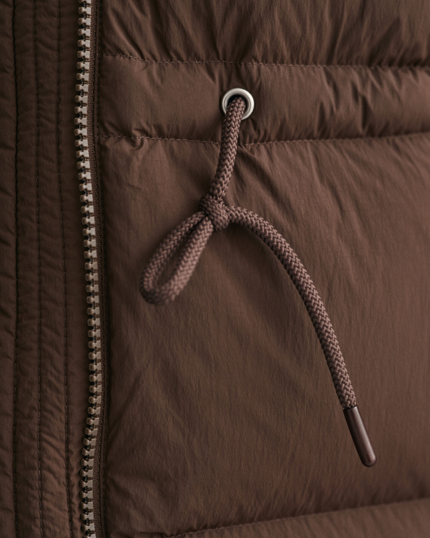 Doudoune sans manches mi-longue en duvet